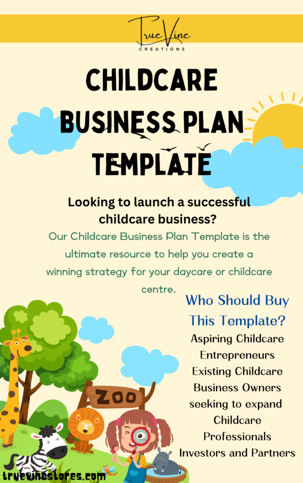 Start your dream childcare center with our comprehensive business plan template! Perfect for entrepreneurs and childcare professionals, this template includes market analysis, financial projections, operations procedures, and more to ensure your success. Download today and get started on building a thriving childcare business.